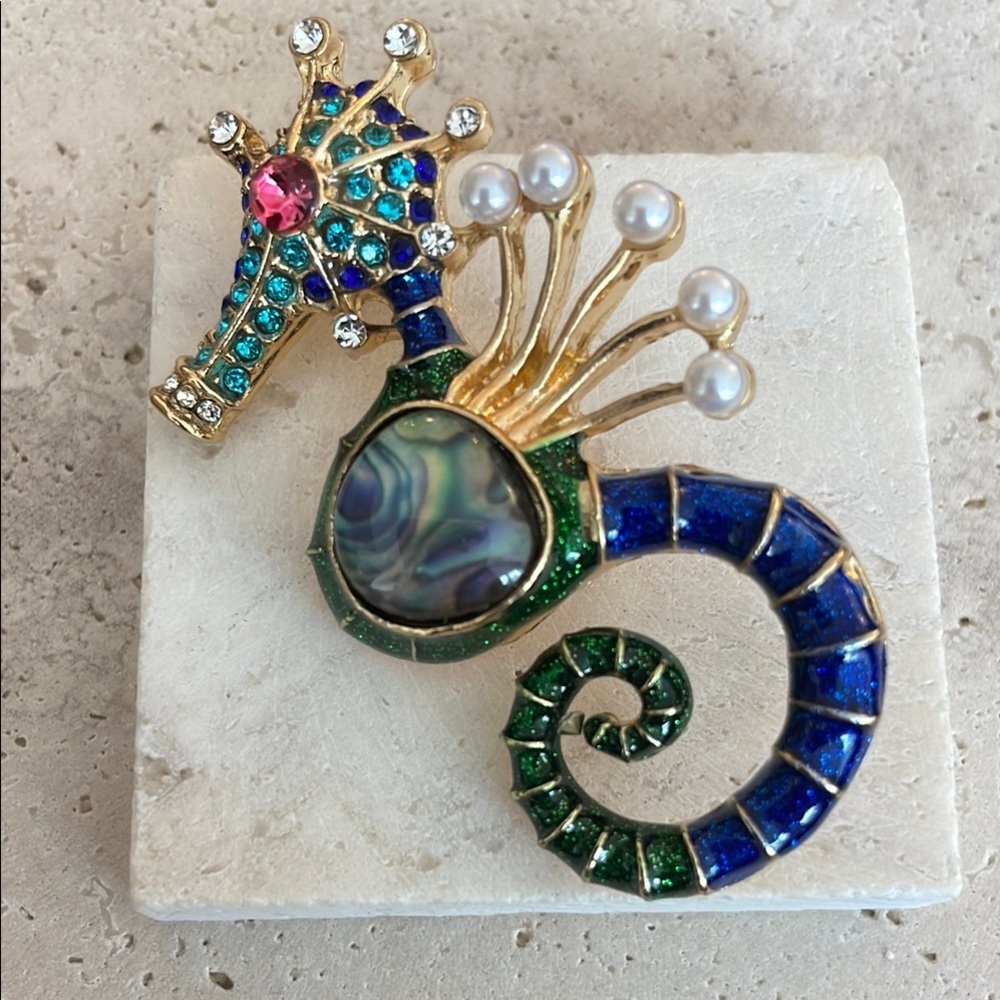 Saks Fifth Avenue Multicolor Seahorse Brooch